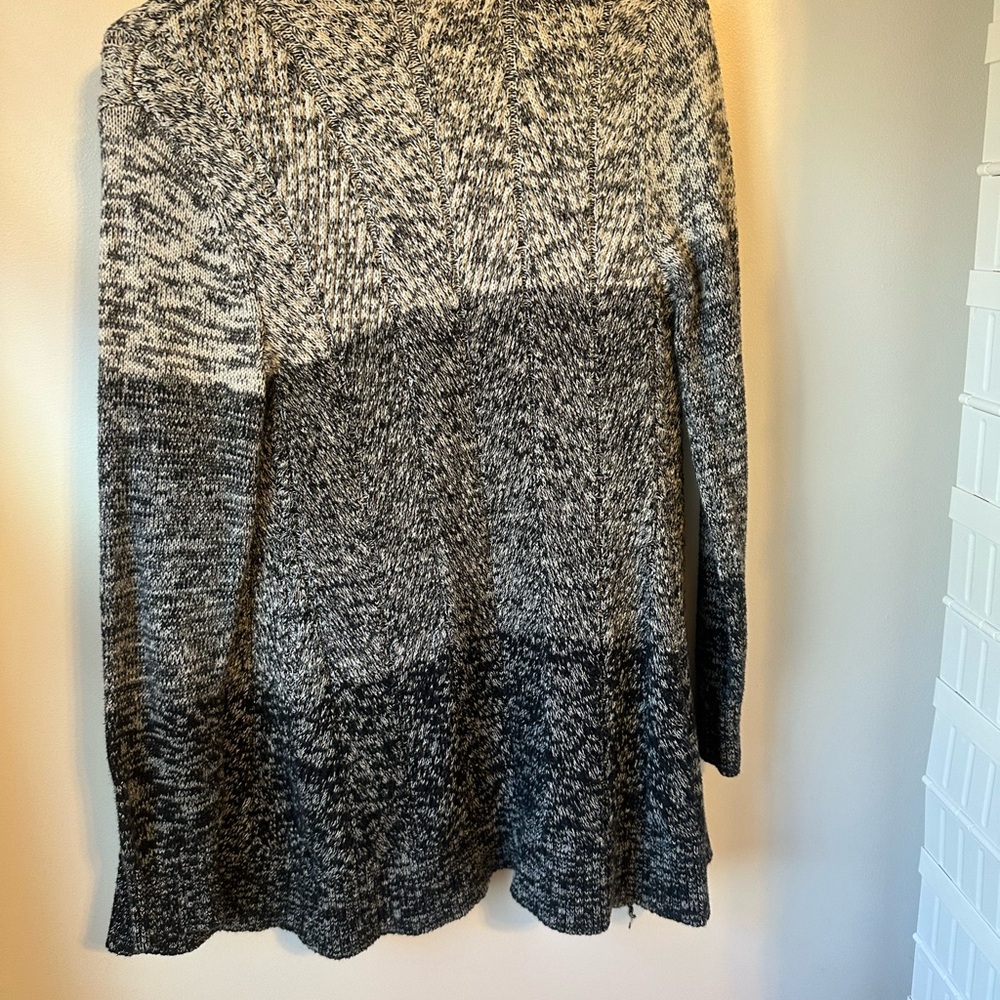 Charter club, heavy duty,‎ black, gray, and white sweater women’s small - Picture 2 of 4